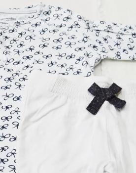 Langarmshirt von Vertbaudet mit Leggings von Noppies Gr. 62 (494)